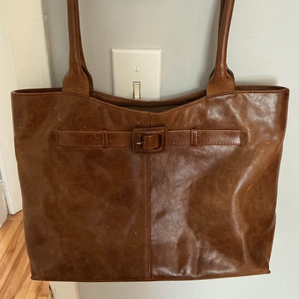 Elegant Brown Leather Tote Bag